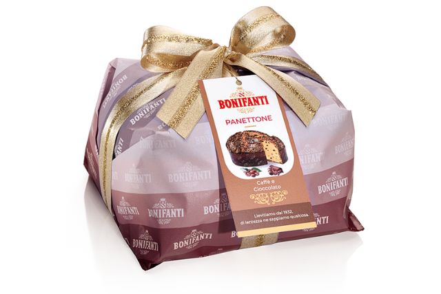 Bonifanti Chocolate & Coffee Panettone Hand Wrapped (6x1Kg) | Wholesale | Delicatezza