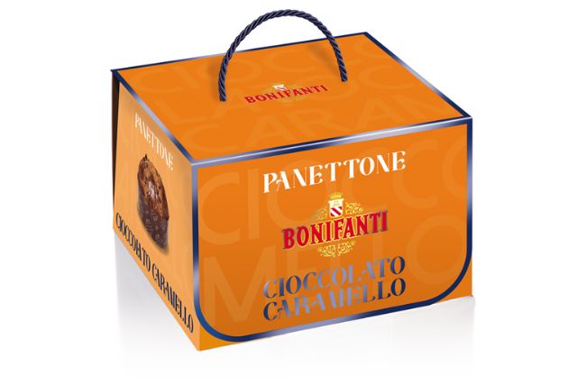 Bonifanti Panettone Chocolate and Caramel Filling (6x750g) | Wholesale | Delicatezza