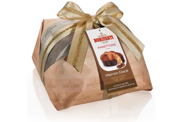 Bonifanti Panettone Sweetened Chestnuts Hand Wrapped (6x1Kg) | Wholesale | Delicatezza