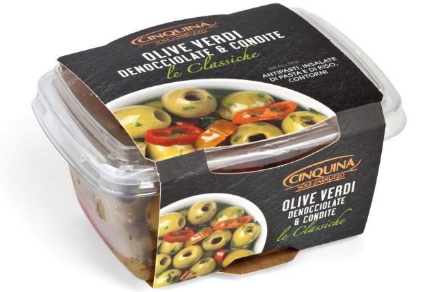 Cinquina Seasoned Pitted Green Olives (12x200g) | Wholesale | Delicatezza