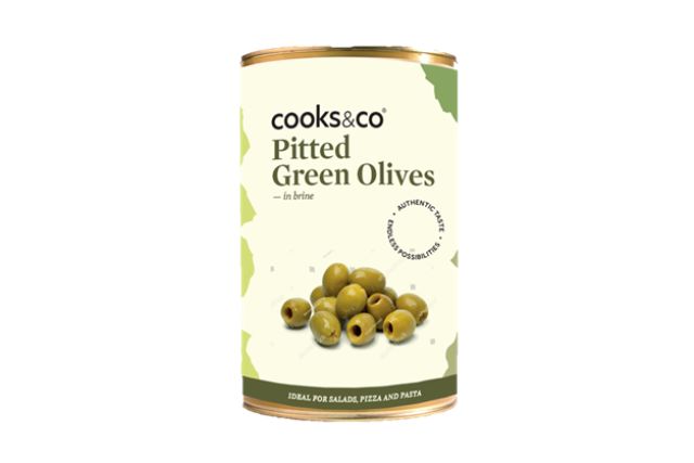 Cooks & Co. Pitted Green Olives in Brine (4.3kg) | Wholesale | Delicatezza 