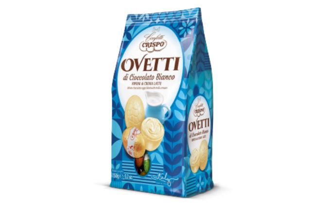 Crispo Ovetti White Chocolate (14x150g) | Special Order | Delicatezza