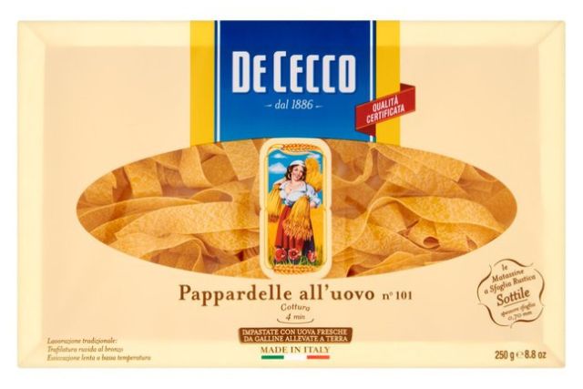 De Cecco Egg Pappardelle (12x250g) | Wholesale | Delicatezza