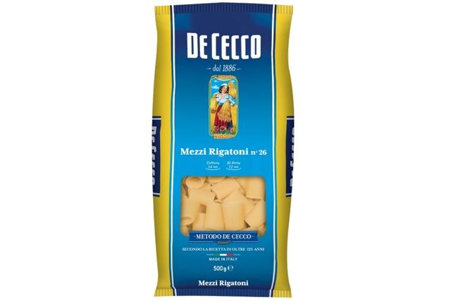 De Cecco Mezzi Rigatoni No.26 (24x500g) | Wholesale | Delicatezza