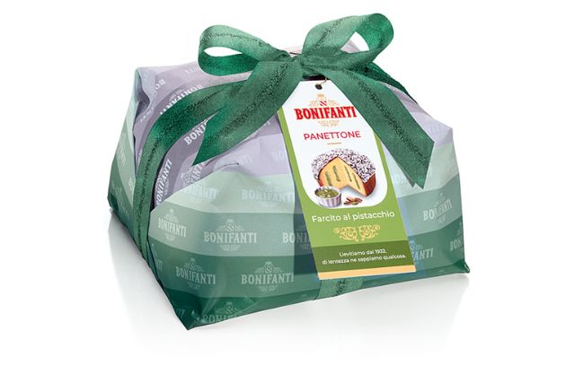 Bonifanti Pistachio Panettone Hand Wrapped (6x850g)| Delicatezza