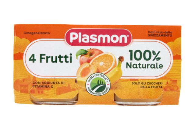 Plasmon 4 Fruits Puree (12x2x80g) - Baby Food | Special Order | Delicatezza