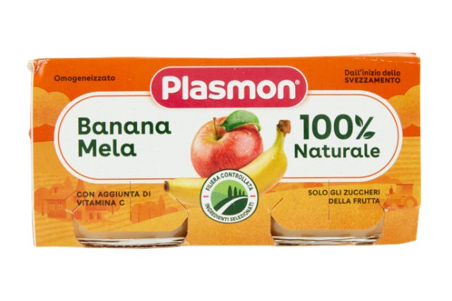 Plasmon Banana and Apple Puree (12x2x80g) - Baby Food | Special Order | Delicatezza