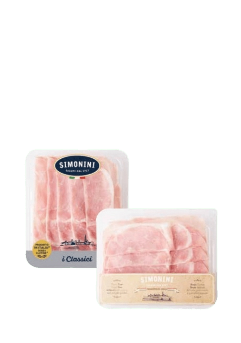 Simonini Prosciutto Cotto Alta Qualita Sliced (500g) - Cooked Ham | Delicatezza 