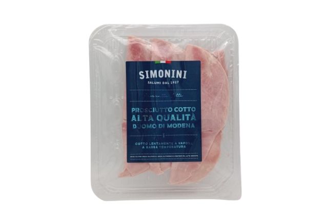 Simonini Prosciutto Cotto Alta Qualità Sliced (100g) - Cooked Ham | Delicatezza 