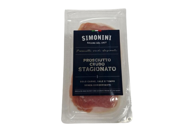 Simonini Prosciutto Crudo Stagionato Sliced (80g) | Delicatezza