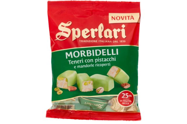 Sperlari Soft Morbidelli with Pistachios & Almonds Covered with Chocolate (45x117g) | Special Order | Delicatezza