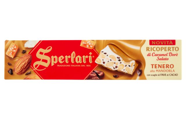 Sperlari Soft Nougat with Almonds Covered Caramel (18x200g) | Special Order | Delicatezza